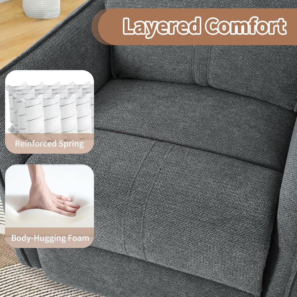 Power Swivel Rocker Recliner Chair Dark Gray N78328