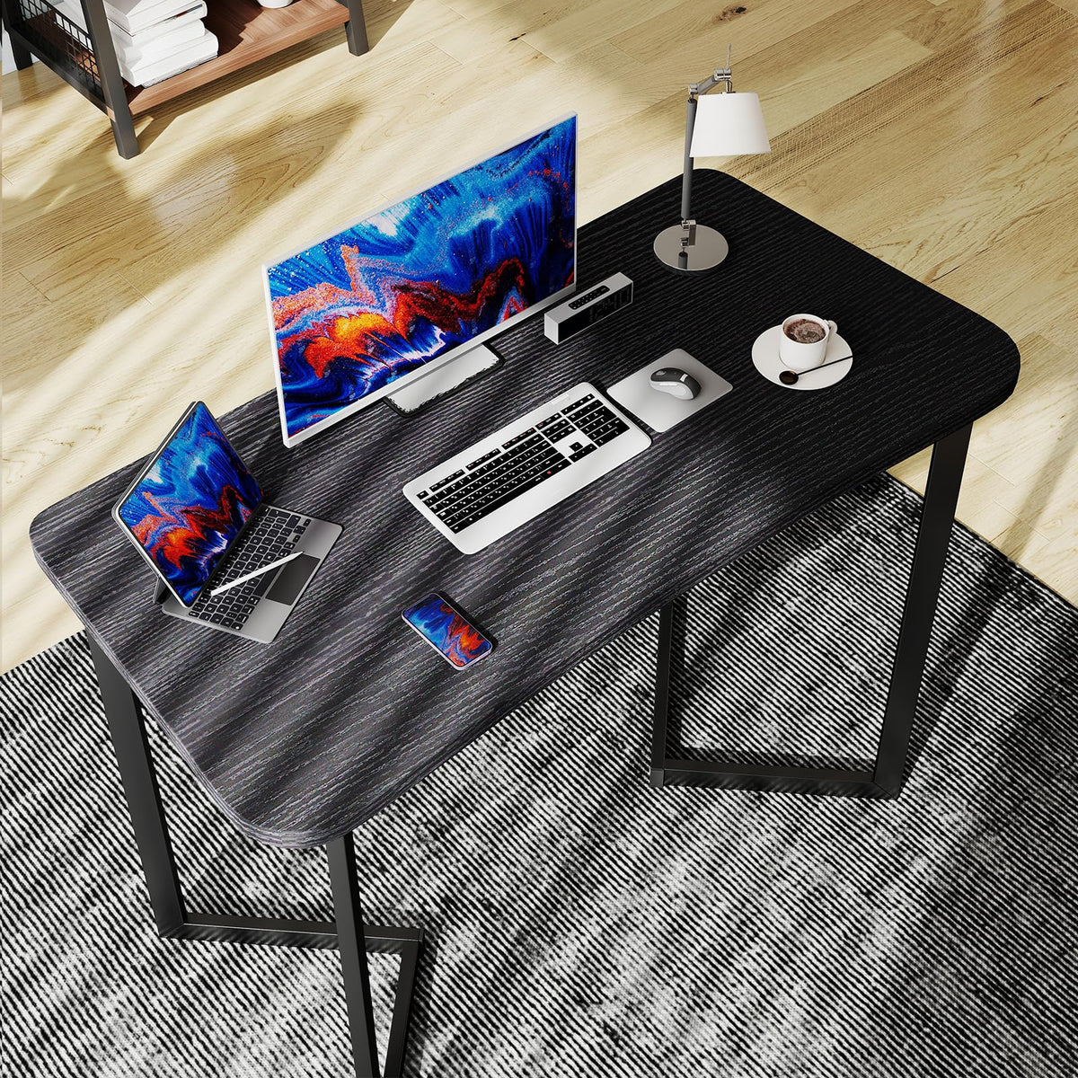 40 Inch Black Computer Desk S7928